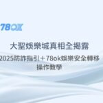 【大聖娛樂城真相全揭露】2025防詐指引＋78ok娛樂安全轉移操作教學