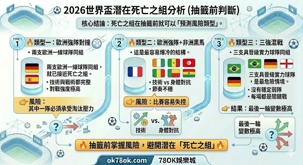世界盃分組怎麼看?抽籤規則、死亡之組與晉級機率完整解析|78OK娛樂 4 image 25 2