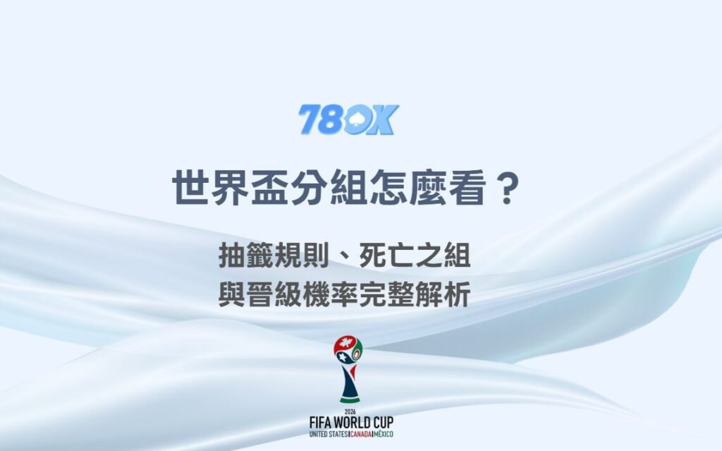 世界盃分組怎麼看?抽籤規則、死亡之組與晉級機率完整解析|78OK娛樂 1 世界盃分組怎麼看?抽籤規則、死亡之組與晉級機率完整解析|78OK娛樂