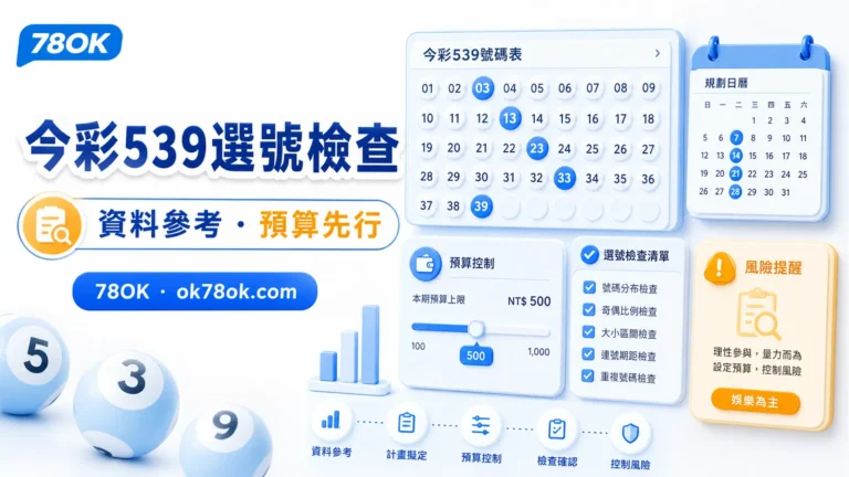 今彩539選號檢查指南:歷期資料、熱冷號、尾數分布與預算停手 1 4634 lotto 539 check cover gpt image2 20260602