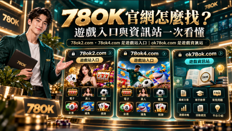78OK 官網怎麼找?78ok2、78ok4 遊戲入口與資訊站一次看懂