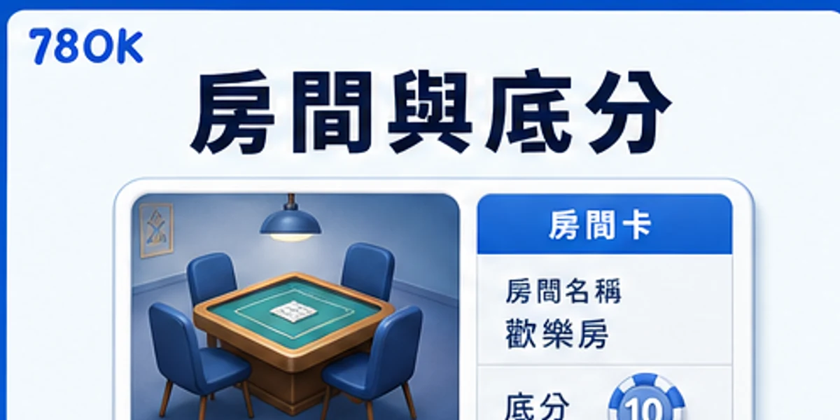 78OK 棋牌遊戲房間與底分圖