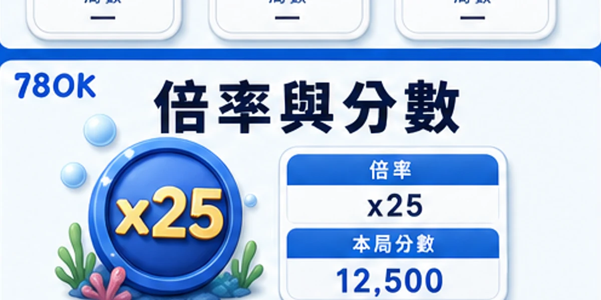 捕魚遊戲倍率與分數圖