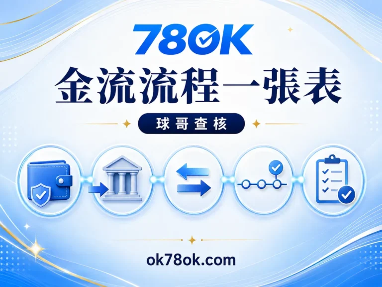 78OK 從存款到提款，78OK 金流流程怎麼串？一張表看懂轉點與流水 文章精選圖片